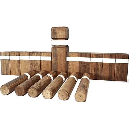 kubb lawn game, DIY, tutorial, family games, outdoor lawn game