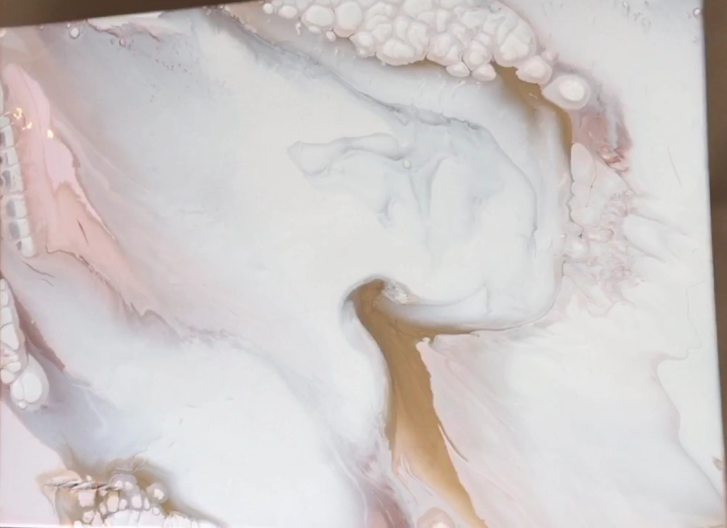 paint pour, pour art, gallery wall, diy painting, craft tutorial, paint tutorial, sherwin Williams, how to paint, tutorial, studio 5, pink art, how to marble your artwork, how to make marble art work,