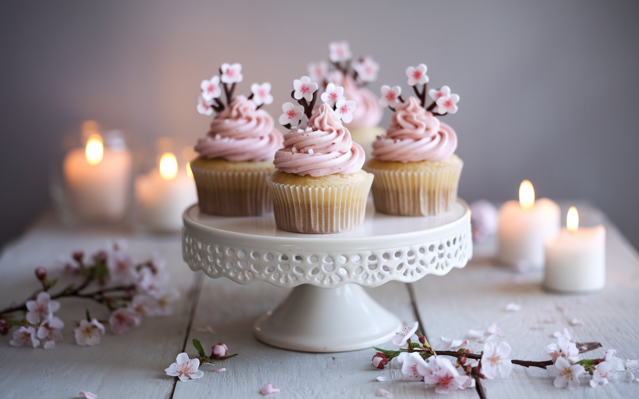 Cherry Blossom Cupcakes