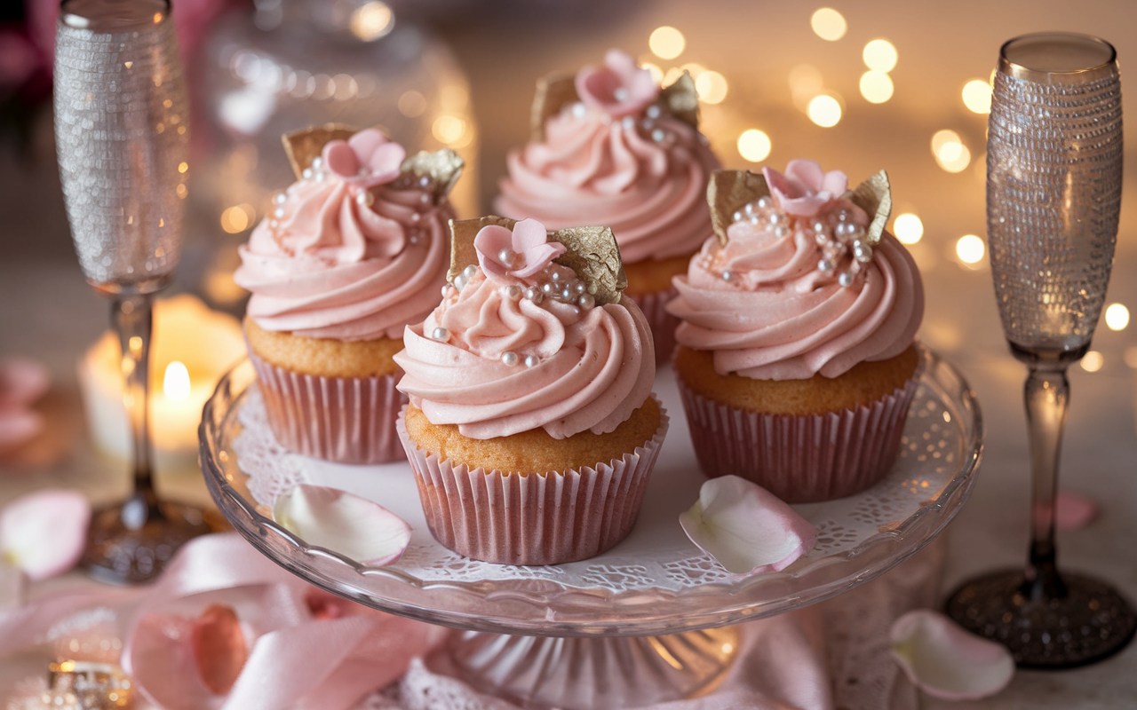 pink champagne cupcakes