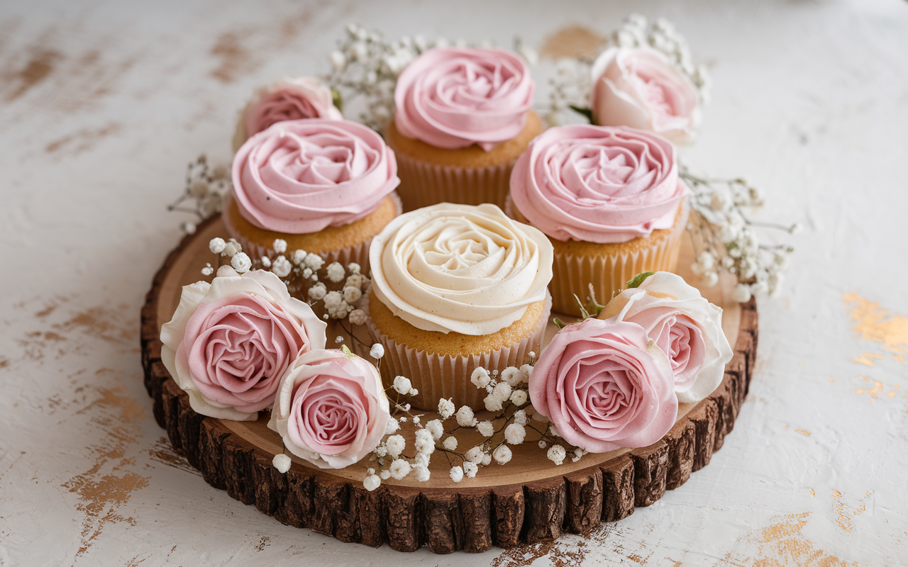 Rosewater Buttercream Cupcakes